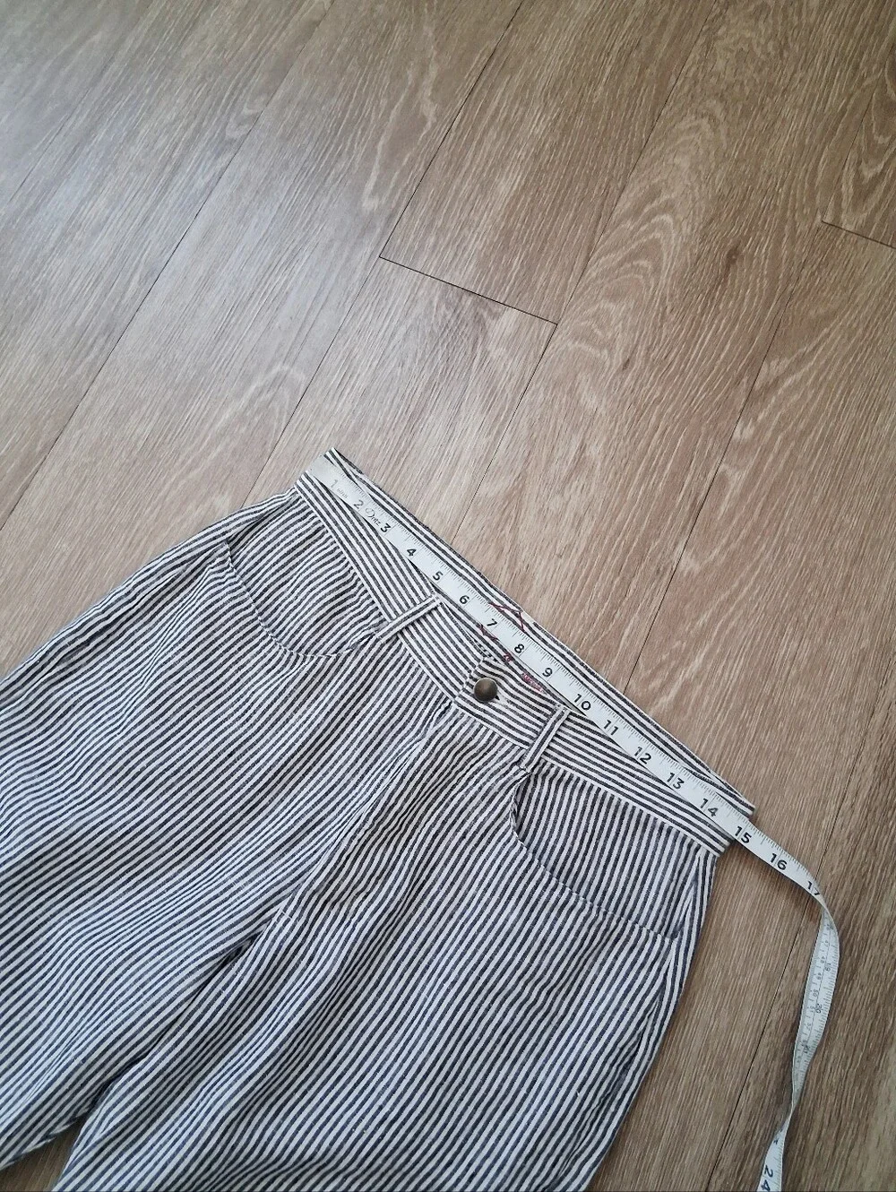 Alex Crane Cham Linen Pant In Lines